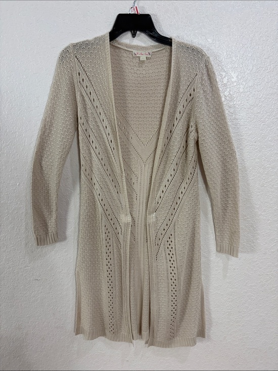 It's Our Time Sweaters - It’s Our Time,Size M,Women’s Cream Openfront Knit Cardigan Sweater
